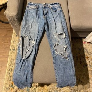 Ripped boyfriend jeans